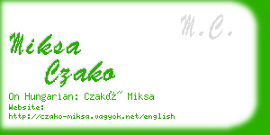 miksa czako business card